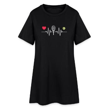 Le tennis est mon battement de cœur - Robe T-shirt Femme - noir - Devant