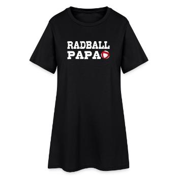 Radball, Radballer, Hallenradsport, Papa - Frauen T-Shirt-Kleid - Schwarz - Vorne