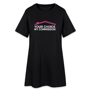 Ma commission Agent immobilier drôle - Robe T-shirt Femme - noir - Devant