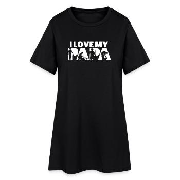 J’adore la silhouette de mon jardin potager Papa - Robe T-shirt Femme - noir - Devant