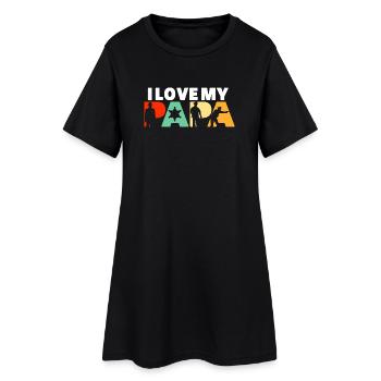 I Love My Papa Sheriff Police Officer Hero - Women’s T-Shirt Dress - black - Front