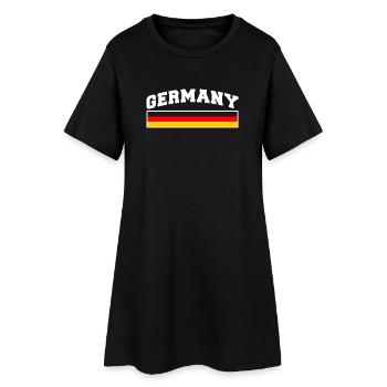 Pavillon allemand Allemagne - Robe T-shirt Femme - noir - Devant