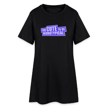 Trop mignon pour être neurotypique Logo drôle drôle sur l’autisme - Robe T-shirt Femme - noir - Devant
