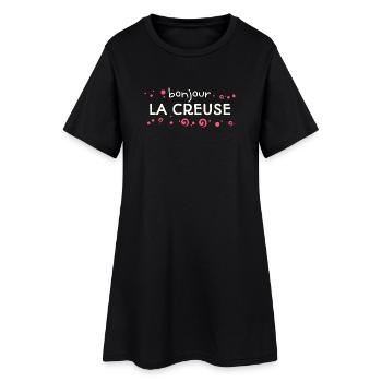 La Creuse Frankreich  - Frauen T-Shirt-Kleid - Schwarz - Vorne
