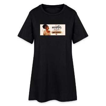 Accepter de ne pas tout maîtriser - Robe T-shirt Femme - noir - Devant