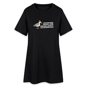 Coole Nordeutsche Möwe Moin ihr Dösbaddel - Frauen T-Shirt-Kleid - Schwarz - Vorne
