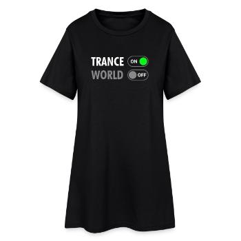 Trance On World Off - Rave Style - Robe T-shirt Femme - noir - Devant