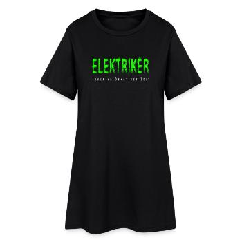 Elektriker Handwerker Design - Frauen T-Shirt-Kleid - Schwarz - Vorne