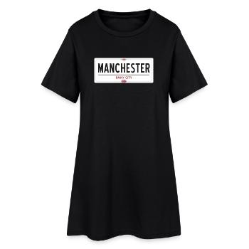 Panneau de la ville de Manchester - Robe T-shirt Femme - noir - Devant