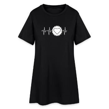 Pulse Bike Battement de cœur Icône de l’équipe de vélo de coeur de pignon - Robe T-shirt Femme - noir - Devant
