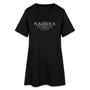 Nagoya, Dessin à la main Atsuta-jinja, Sanctuaire, Japon - Robe T-shirt Femme - noir - Devant