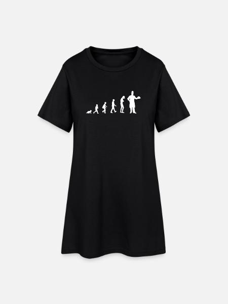 Evolution vom Baby zum Koch / Restaurant - Frauen T-Shirt-Kleid - Schwarz