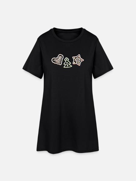 Pfefferkuchen - Frauen T-Shirt-Kleid - Schwarz