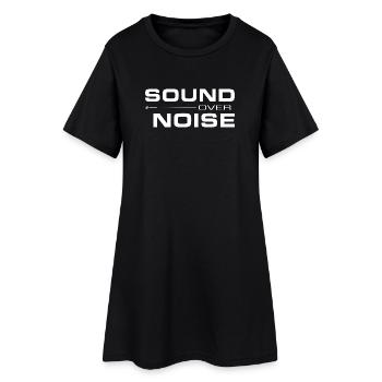 Son plutôt que bruit - Robe T-shirt Femme - noir - Devant