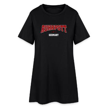 Lettrage Ruhrpott – Style Urban College allemand - Robe T-shirt Femme - noir - Devant