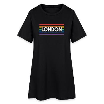 LONDON Arc-en-Ciel Urbain - Robe T-shirt Femme - noir - Devant
