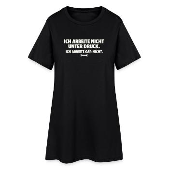 Je ne travaille pas du tout en disant - Robe T-shirt Femme - noir - Devant