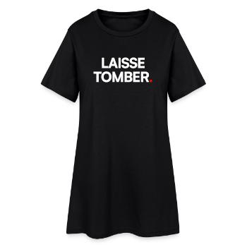 Laisse tomber - Robe T-shirt Femme - noir - Devant