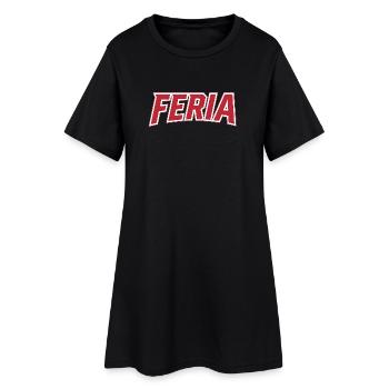Feria rétro rouge - Robe T-shirt Femme - noir - Devant