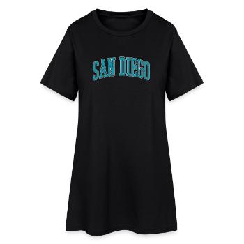 Collection de polices de caractères de blocs de San Diego - Robe T-shirt Femme - noir - Devant