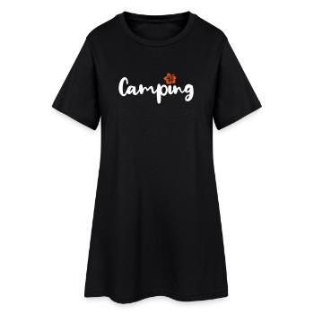 Camping Hawaii Handwriting Camper Caravan Motorhome - Robe T-shirt Femme - noir - Devant