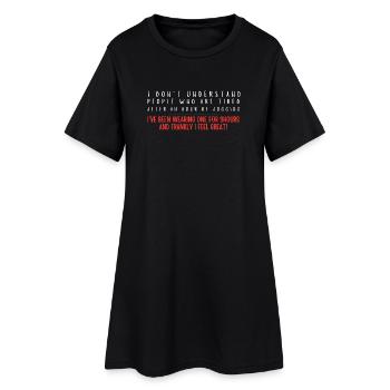 One Hour Jogging Quote Tee - Women’s T-Shirt Dress - black - Front