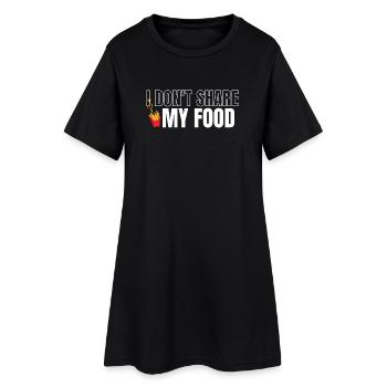 Don't Share My Food - Women’s T-Shirt Dress - black - Front