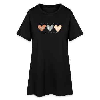 best mom ever Herzen - Frauen T-Shirt-Kleid - Schwarz - Vorne