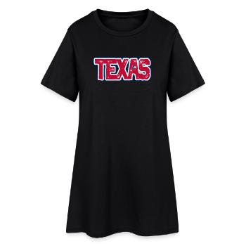 Mot-symbole Texas en détresse - Robe T-shirt Femme - noir - Devant