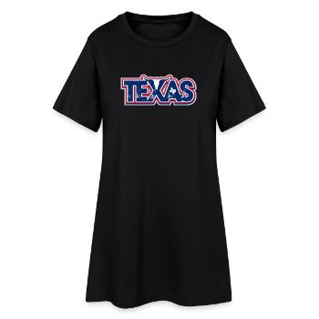 Drapeau en détresse du Texas Longhorn - Robe T-shirt Femme - noir - Devant
