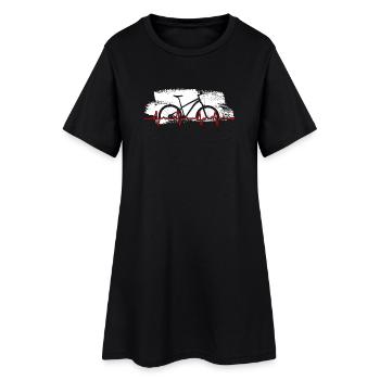 Bike Heartbeat Graphic - Women’s T-Shirt Dress - black - Front