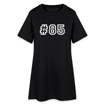 1985 Hashtag - Frauen T-Shirt-Kleid - Schwarz - Vorne