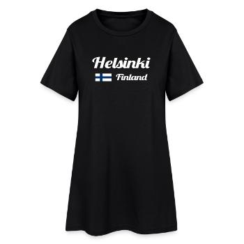 Helsinki, Finlande - Imprimés élégants - Robe T-shirt Femme - noir - Devant