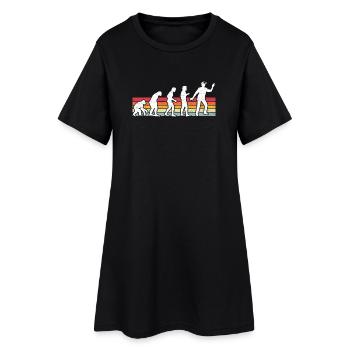 Gamer Game Videospiel Blaubeere Vintage Gaming - Frauen T-Shirt-Kleid - Schwarz - Vorne