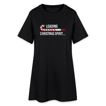 Loading Christmas Spirit 99 Percent Gamer Funny  - Women’s T-Shirt Dress - black - Front
