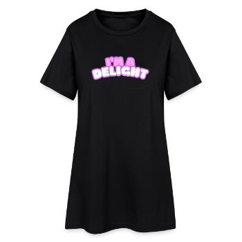 Texte de la bulle de délice - Robe T-shirt Femme - noir - Devant