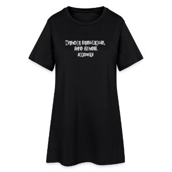 Citation de Charles Bukowski sur la littérature - Robe T-shirt Femme - noir - Devant