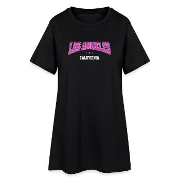 Los Angeles Neon City - Robe T-shirt Femme - noir - Devant