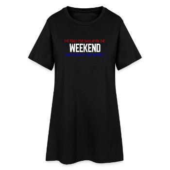 Weekend Blues : Les cinq premiers jours - Robe T-shirt Femme - noir - Devant