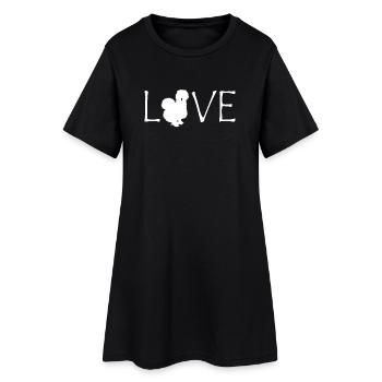 Fans de poulet - Coq - Coq - Poulet de soie - Bio - Robe T-shirt Femme - noir - Devant