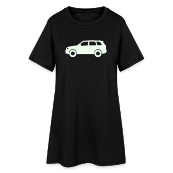 Pastel Car Silhouette - Women’s T-Shirt Dress - black - Front