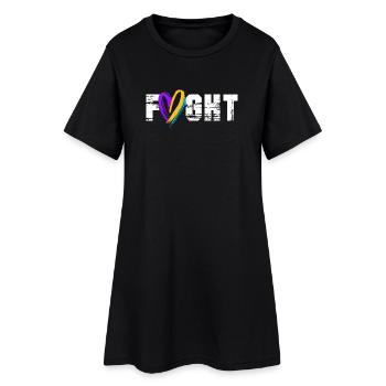 Blasenkrebs Krebs Blase - Frauen T-Shirt-Kleid - Schwarz - Vorne