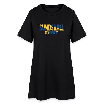 Sundsvall Servige - Frauen T-Shirt-Kleid - Schwarz - Vorne