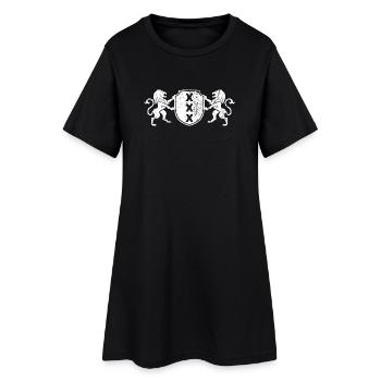 Écusson héraldique X avec lions - Robe T-shirt Femme - noir - Devant