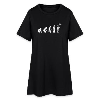 Lustig Pilot Evolution Entwicklung Fliegerei icon - Frauen T-Shirt-Kleid - Schwarz - Vorne