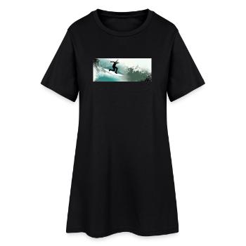 Dans le tumulte des vagues - Robe T-shirt Femme - noir - Devant