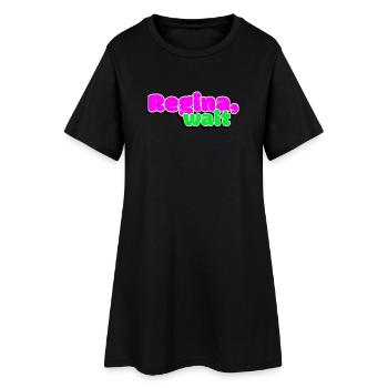 Reine, Attendez - Robe T-shirt Femme - noir - Devant