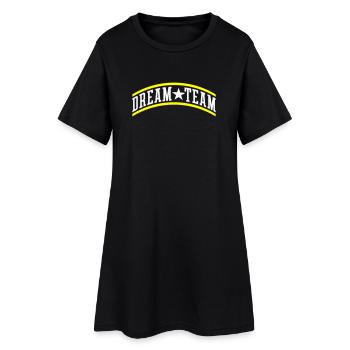 Travail d’équipe de rêve - Robe T-shirt Femme - noir - Devant