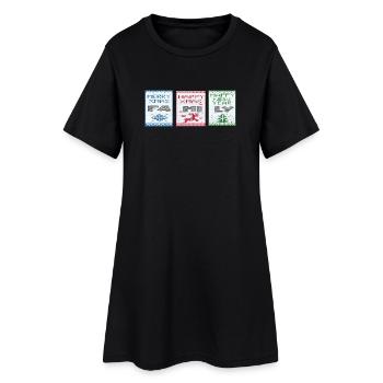 Joyeux Noël - Robe T-shirt Femme - noir - Devant