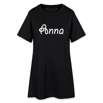 Anna - Robe T-shirt Femme - noir - Devant